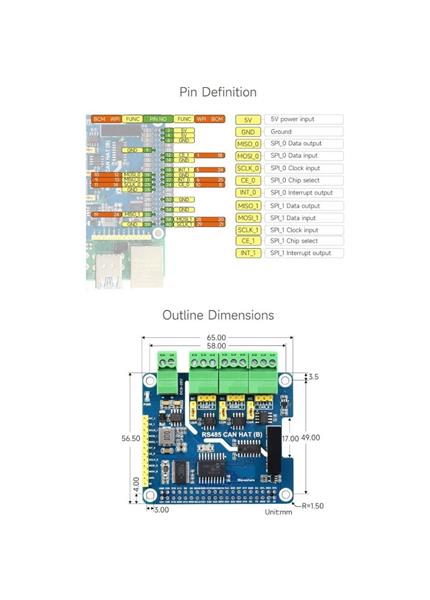 WAVESHARE Izolovaný RS485 CAN HAT (B) pre Raspberr WAVESHARE Izolovaný RS485 CAN HAT (B) pre Raspberr
